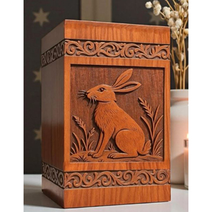 Premium Solid Wood Cremation Urn <b>Box</b> with Secure Lid <b>Memorial</b> Keepsake urn <b>Memorial</b> Keepsake by AYAANS - Product Image 1