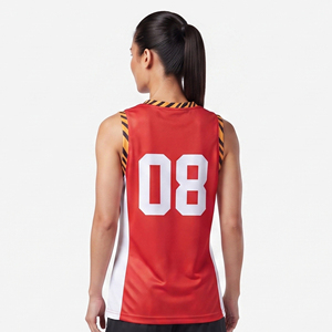 เสื้อบาสเก็ตบอลหญิงแบบกำหนดเอง เสื้อบาสเก็ตบอลผู้หญิง ผ้าโพลีเอสเตอร์ตาข่าย 100% เสื้อบาสเก็ตบอลผู้หญิง - Product Image 2