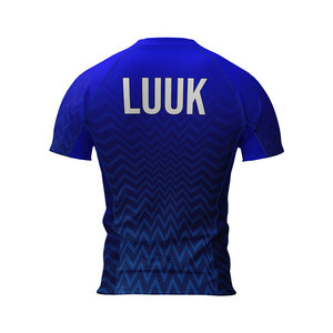 Maillot de sport personnalisé respirant, antibactérien, coupe classique, col rond, séchage rapide, manches courtes, 100 % polyester - Product Image 2