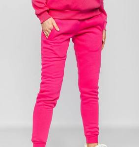 Conjunto Deportivo para Mujer, Color Rosa Sólido, Manga Larga, Cuello Redondo, Pantalones Jogger Casuales, Transpirable, 100% Algodón, Ropa de Otoño - Product Image 3