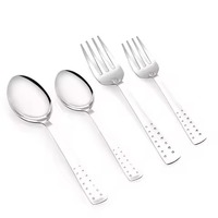 Ensemble de couverts en acier inoxydable écologique poli miroir de qualité supérieure pour la rentrée scolaire, les mariages, la restauration de luxe