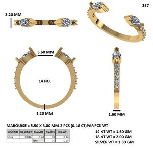 Anillo de Oro Premium con Diamantes Creados en Laboratorio, Diseño Elegante para Regalo de Aniversario y Uso Diario - Product Image 4