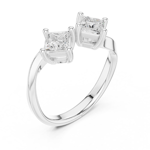 Bijoux safran Bague en or 10 ct avec diamants Moissanite et CZ latéraux - Product Image 6