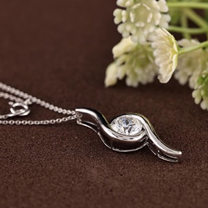 14K <b>Solid</b> <b>Gold</b> Lab Grown Diamond <b>Pendant</b> for Women Wedding Party Anniversary 1.50CT IGI Certified Minimalist Necklace Wholesale - Product Image 2