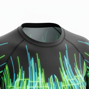 Camiseta Rashguard Sublimada Premium para Hombres, Mujeres y Niños, para MMA, BJJ, Jiu Jitsu, Entrenamiento No-Gi, Compresión Duradera, Venta al Por Mayor, Traje de Baño - Product Image 4