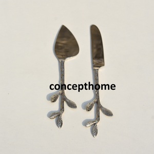 Cuchillo para queso de acero inoxidable con mango en forma de flor, incluye tenedor y espátula para pizza, juego de herramientas metálicas, juego de herramientas premium para queso - Product Image 3