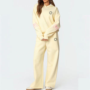 Conjunto Deportivo de Dos Piezas para Mujer, Sudadera Informal y Pantalones Deportivos, Ropa Deportiva - Product Image 1