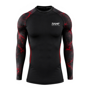 Custom Quick Dry Rash Guard Jiu Jitus Breathable Sublimation Printed Rash guards Bjj for <b>Men</b> Full Sleeve Rash Guards - Product Image 1