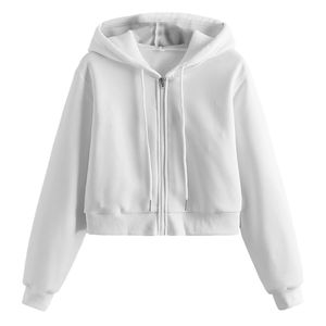 Hoodie court en coton de haute qualité pour femmes, fabriqué au Pakistan, destiné aux détaillants de vêtements professionnels à l'échelle mondiale. - Product Image 4