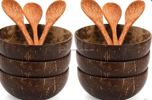 Bol en noix de coco naturel de qualité supérieure, vaisselle écologique pour la maison et la cuisine, export, vente en gros, fournisseur OEM - Product Image 4