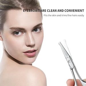 Ciseaux de Précision de Luxe en Acier Inoxydable pour Poils du Nez, Pointe Arrondie, Ciseaux de Toilettage de Sécurité pour Hommes, Professionnels pour les Poils du Visage - Product Image 2