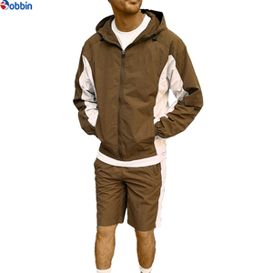 Conjuntos Deportivos Personalizados con Logotipo, Chaqueta Cortavientos y Pantalones Cortos para Hombre, Conjunto de Chaqueta Cortavientos y Pantalones Cortos con Bloques de Color Personalizados, Unisex - Product Image 5