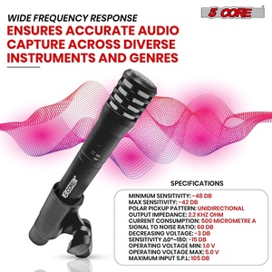 Micrófono de Instrumento Profesional de 5 Núcleos, Micrófono de Condensador Tipo Lápiz Cardioide XLR - Product Image 2