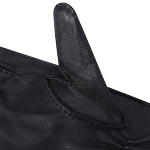 Gants de moto pour homme en cuir véritable, noirs, à doigts entiers, personnalisables, de qualité supérieure, par IGNITEFIT WEAR - Product Image 5