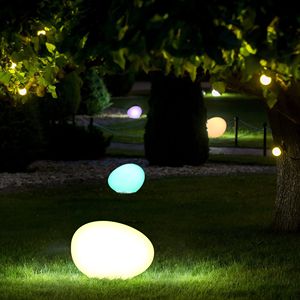 Lampada LED da Giardino a Forma di Ciottolo, Alimentata a Energia Solare - Product Image 5