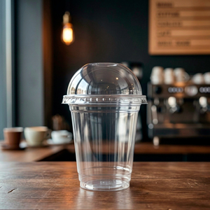 Quang Quan Disposable Transparent PP Single Wall <b>Cups</b> 12/16/24oz Lids 95mm Diameter For Hot/Cold Milk Tea Coffee Beverages - Product Image 1