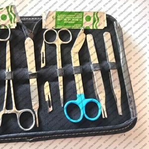 Ensemble d'instruments chirurgicaux manuels professionnels pour interventions chirurgicales mineures, 18 pièces, en acier inoxydable, pour chirurgie générale, certifié CE - Product Image 3