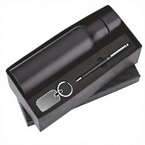 HydroX Black <b>Gift</b> <b>Set</b> SR-294 Premium Drinkware Combo Stylish Black Bottle <b>Set</b> Durable Design Ideal for Gym Office and Daily - Product Image 1