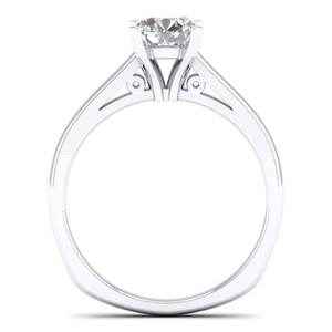 Bagues de fiançailles solitaires REYES en argent sterling 925 et moissanite, plaquées or blanc 14 carats, prix de gros, cadeaux de mariage, bijoux - Product Image 4