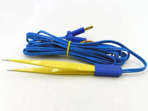 Forceps bipolaires manuels en acier inoxydable avec pointe et revêtement antiadhésifs, conception à baïonnette pour la chirurgie neurologique et cardiaque - Product Image 3