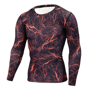For Factory Supply High Demand Rashguard Quick Dry Spandex/Polyester Anti-Bacterial Mens <b>Compression</b> <b>Shirt</b> Long Sleeve Rashguard - Product Image 6