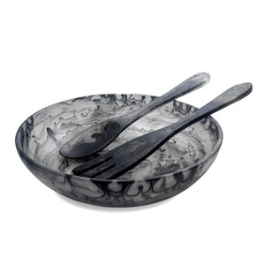 Bol à salade en résine écologique de haute qualité au design classique pour les fêtes, personnalisable, en stock pour la cuisine et la table - Product Image 3