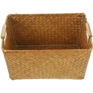 Panier en jonc de mer naturel tressé à la main, panier de rangement, vente en gros, écologique, fabriqué au Vietnam - Product Image 4