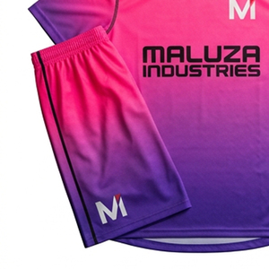 Conjunto de Uniforme de Fútbol Sublimado Personalizado, Transpirable, Tallas Grandes, Tejido de Malla de Secado Rápido, Camiseta y Pantalones Cortos de Fútbol, Personalizado para Equipos - Product Image 2