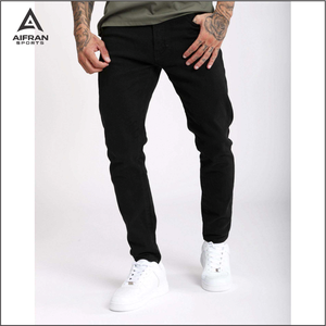 Aifran Jeans de Mezclilla Personalizados Premium para Hombre, Alta Calidad, Corte Ajustado, Elásticos, Proveedor Mayorista - Product Image 4