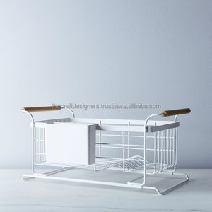 Cesta escurridora de metal plegable compacta para apartamentos que proporciona una solución de secado que ahorra espacio para hogares pequeños - Product Image 1