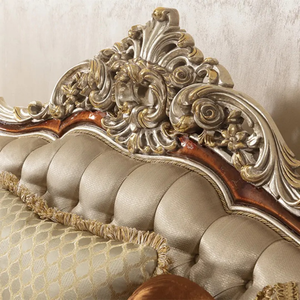 Juego de Sofás de Lujo Turcos para Sala de Estar, Diseño Francés, Madera de Caoba Sólida, Tallados a Mano, Tapizados - Product Image 4