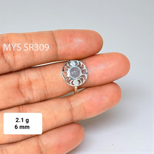 Small <b>Ring</b> Natural Rose <b>Quartz</b> Gemstone 925 Sterling Silver Handmade <b>Rings</b> Wholesale Price Silver Jewelry - Product Image 1