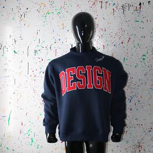 DESIGN BLUE Sweat-shirt à col montant 100% RED Broderie appliquée Sweat-shirt à col large URBAN PRODUCTIONS - Product Image 1