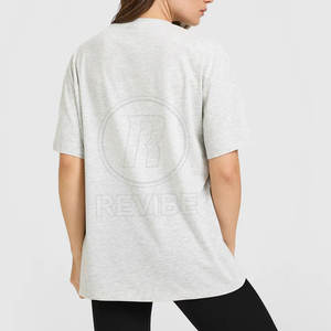 Camiseta de Verano para Mujer, Manga Corta, Corte Holgado, Lona, Colores Personalizables, Ligera, Transpirable, 100% Algodón, Gran Venta - Product Image 2