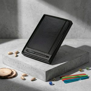 Aurelux Premium Black PU Velvet Case Bound Diary Ballpoint Pen Gift <b>Set</b> 192 Pages Elastic Lock Elegant <b>Notebook</b> for Professional - Product Image 5