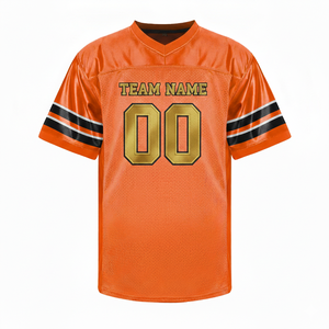 Uniforme de Fútbol Americano 7V7 de Diseño Personalizado, Cuello en V, Doble Capa, Parte Delantera Estampada, Sublimación al por Mayor - Product Image 1