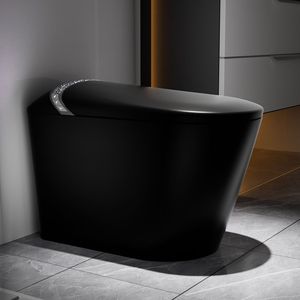 Nero opaco Smart wc da notte stellata Display a LED Auto-aperto/chiuso del sedile sensore acqua calda asciugatrice Design moderno bagno Bidet - Product Image 1