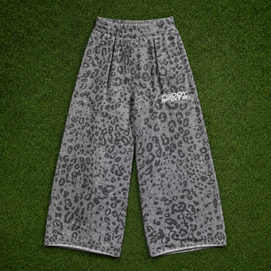 Pantalon de jogging ample pour homme à imprimé léopard, taille haute, coupe décontractée, style streetwear, motif guépard gris, décontracté et oversize - Product Image 5