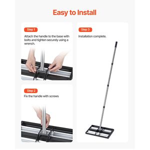 Rastrillo Nivelador de Césped Actualizado de 17" x 10" de Acero Inoxidable con Mango Ajustable de 63.4" Herramienta Resistente para Jardín - Product Image 5