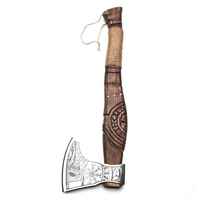 Hache de camping et de chasse en acier à haute teneur en carbone, personnalisable, avec manche en bois/acier, pour l'extérieur, fabrication OEM/ODM en gros