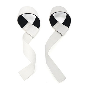 Customizable Cotton Weight Lifting <b>Straps</b> with Padding Heavy Duty Wrist Wrap Support for Deadlift Powerlifting Weight Training - Product Image 1