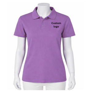 Polo para Mujer, Color Sólido, 100% Algodón Jersey, Tejido de Punto, Manga Corta, Transpirable, con Botones, Corte Regular, Impresión de Logotipo Personalizado en la Parte Delantera - Product Image 6