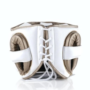 Fly Black High Quality Pro Leather <b>Head</b> Guard <b>Training</b> & Sparring Martial Arts Kickboxing Sports Protection Gear - Product Image 4