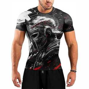 Rashguard MMA respirant personnalisé de qualité supérieure pour hommes, Spandex/Polyester, BJJ, Surf, Plongée, Rashguard Fortleo - Product Image 2