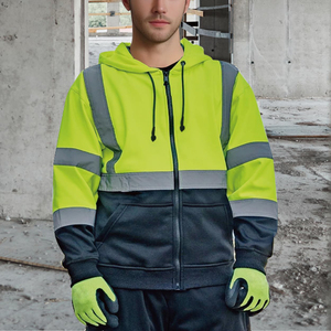 Chaqueta de Seguridad de Alto Contraste con Franjas Reflectantes, Diseño de Cierre Completo, Resistente a la Suciedad, Ropa de Trabajo Industrial, Prendas de Seguridad - Product Image 6