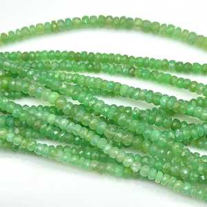 Natural Chrysoprase 3-5MM Faceted Rondelle Gemstone <b>Beads</b> Loose Chrysoprase <b>Stone</b> <b>Beads</b> For Jewelry Making Wholesale Supplies - Product Image 2