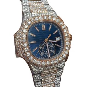 Reloj de Lujo con Moissanita, Estilo Hip Hop, para Hombre y Mujer, de Acero Inoxidable, con Incrustaciones de Diamantes, a Precio de Fábrica - Product Image 2
