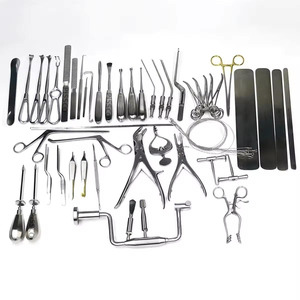 PISSCO Craniotomy Surgical <b>Instrument</b> Set Neurosurgery <b>Instrument</b> Set 60 Pcs Brain Surgery <b>Instruments</b> Kit Stainless Steel - Product Image 1