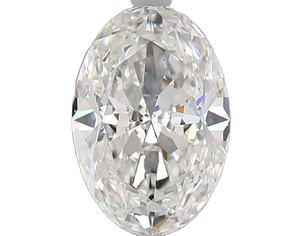 เพชรโซลิแทร์สีขาวทรงหลวมได้รับการรับรองเกรดสี F กะรัตเพชร VS1เจียระไนทรงรีเพชรทรงรีสวยงาม - Product Image 1