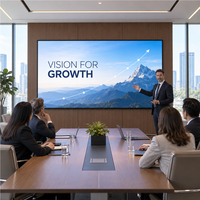 Mur vidéo LED intérieur 8K P2.5 haute résolution, écran d'affichage publicitaire LED sans soudure pour salle de réunion d'entreprise